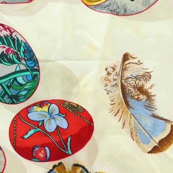 Hermes Couvee D'hermes Chicks Carre90 Scarf Silk All Over Pattern Multicolor MI - Picture 8 of 9